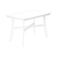 Dining Table, 48" Rectangular, Small, Kitchen, Dining Room, White Veneer, Wood Legs, Transitional