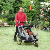 2-in-1 Child Bike Trailer With Brake, Storage Bag