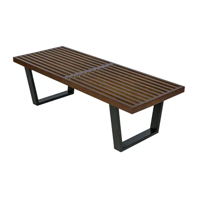 Mid-century Dark Walnut Inwood Platform Bench