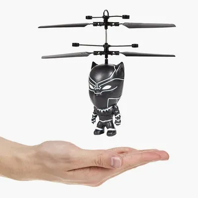 Marvel Licensed Black Panther 3.5 Inch Flying Figure Ir Ufo Big Head Helicopter