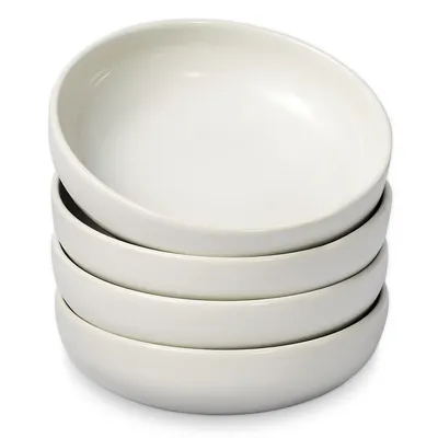 Uno Bianco Stoneware Soup Bowls, Set Of 4