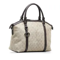 Pre-loved Gg Canvas Charm Dome Satchel