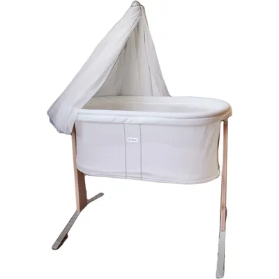 Cradle With Canopy And Organic Cotton Fitted Sheet Bundle