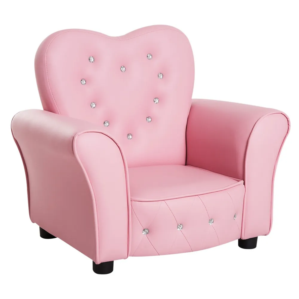 Qaba Kids Mini Princess Sofa Chair Pink