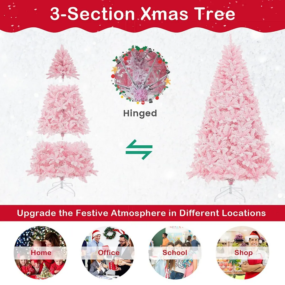 The FunkyFir Tree | 63 Pre-Lit LED Felt Christmas Tree Wall Hanger (Includes Ornaments!)