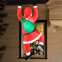 Animated 6.5 Foot Inflatable Hanging Santa