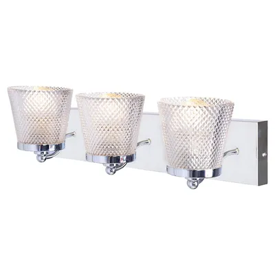 3 Light Vanity Light, 19.7'' Width, From The Riva Collection