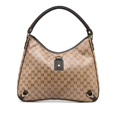 Gucci Black Leather Large D-Ring Hobo Bag