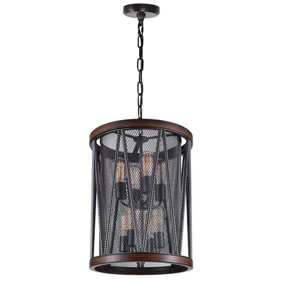 Parsh 8 Light Drum Shade Chandelier With Pewter Finish