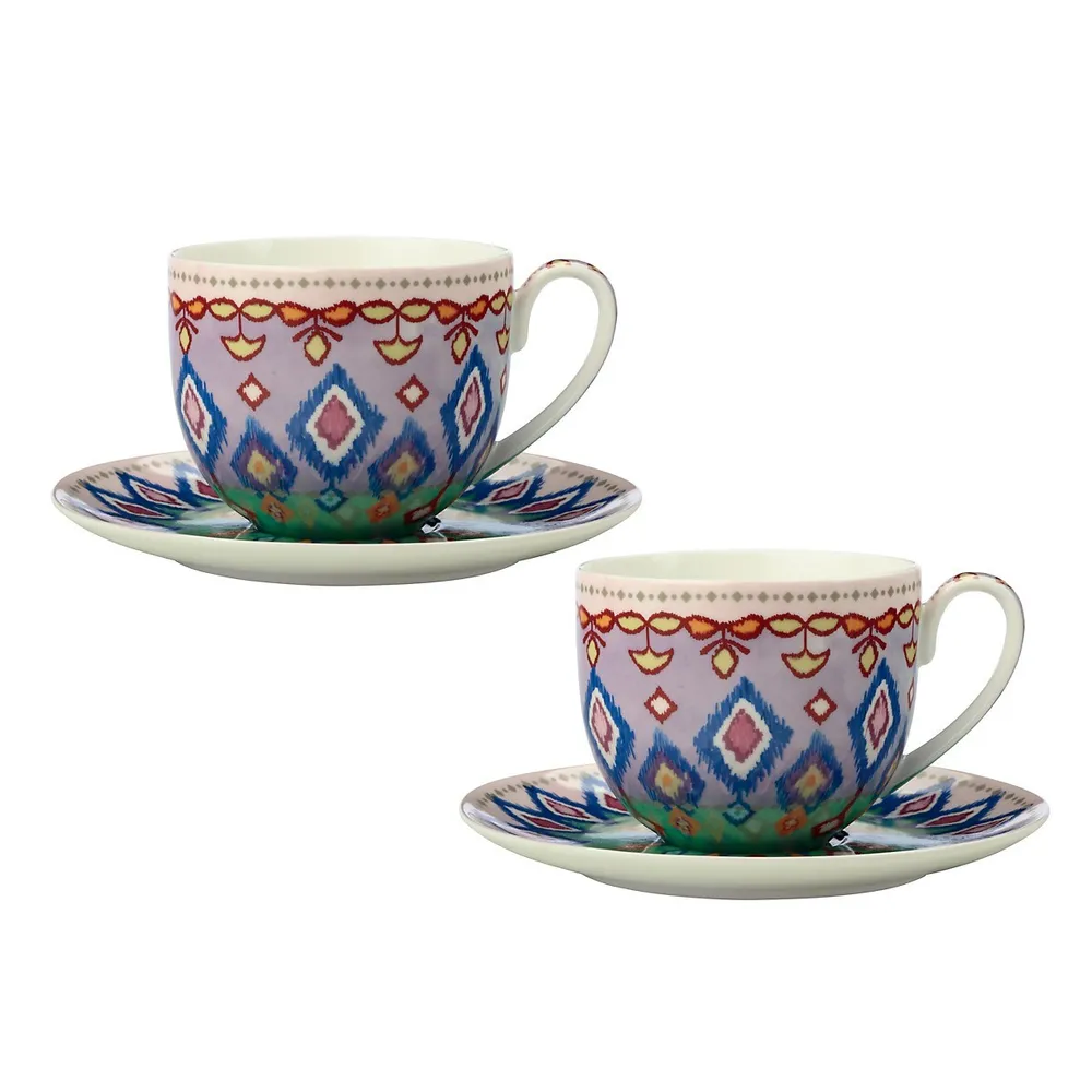 Teas & C's Zanzibar Demi Cup & Saucer 100ML Set of 2 Gift Boxed