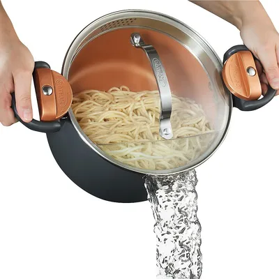 5 Qt. Pasta Pot with Built-In Strainer and Twist N' Lock Handles