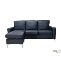 Del Mar 78.74" Wide Faux Leather Sectional Sofa With Reversible Chaise