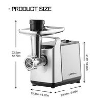 1200W Electric Meat Grinder, Electric Food Processor Veggies Shredder with Sausage Stuffer Maker cETL Approved with Convenient Handle, 9 Accessories