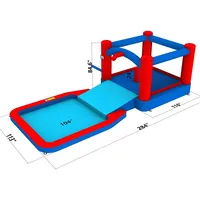 Slide N’ Splash Bounce House Inflatable Water Slide Park – Heavy-duty For Outdoor Fun, Wide Slide & Splash Pool