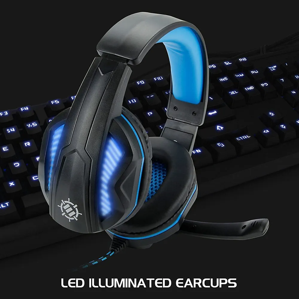 PC Gaming Headset For Computer With 7.1 Surround Sound