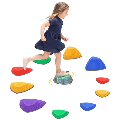 Kids Stepping Stones 11 Pcs, Indoor Outdoor Play Equipment