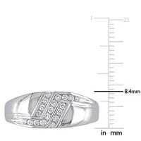 Men's 1/4 Ct Tw Diamond Ring 10k White Gold