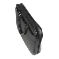 Slim Open Flap Briefcase With Top Handles