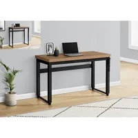 Computer Desk 48" Long / Reclaimed Wood-look / Adj.height / Black