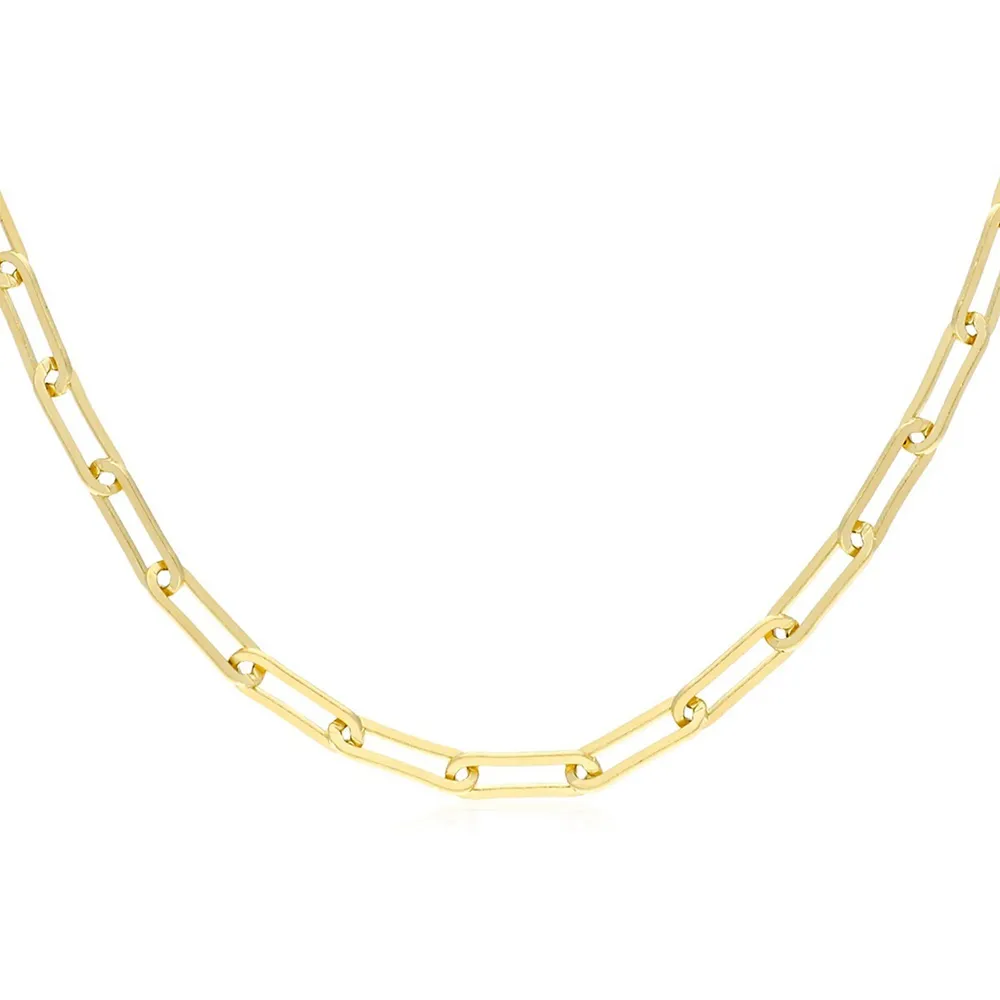 18kt Gold Plated 18" With Paper Clip Link Chain