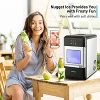 Nugget Ice Maker Countertop 44lbs Per Day W/ice Scoop And Self-cleaning