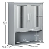 Wall Mounted Bathroom Storage Cabinet With 2 Doors, Shelf