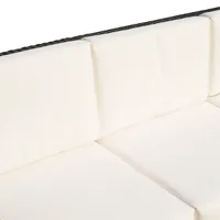 Deluxe 3 Seat Rattan Sofa Black