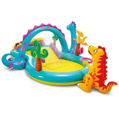 Children Kids Outdoor Dinoland Inflatable Kiddie Pool