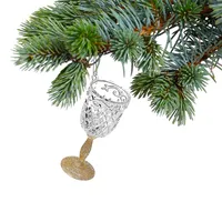 Christmas Acrylic With Gold Ornament Champagne Cup - Set Of 12