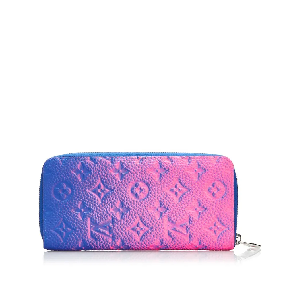 Louis Vuitton Porte-Monnaie Purple Leather Wallet (Pre-Owned)