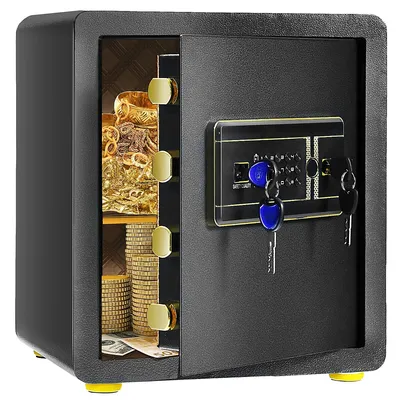 1.25 Cu Ft Electronic Digital Security Safe Box W/ Keypad & Key For Home Office