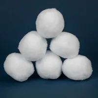 Set Of 6 Plush Faux Christmas Snow Balls