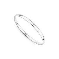 5.7mm Solid Round Bangle In Sterling Silver