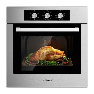 24" Single Wall Oven 2.47cu.ft Built-in Electric Oven 2300w W/ 5 Cooking Modes
