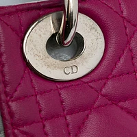 Pre-loved Mini Tricolor Lambskin Cannage Lady Dior