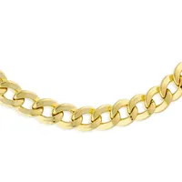 10kt 8.25" Men's Curb-link Hollow Bracelet