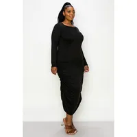 Plus Side Ruched Maxi Dress