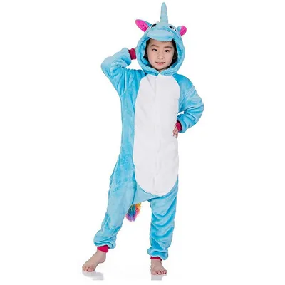 Blue Unicorn Kid Onesie Costume