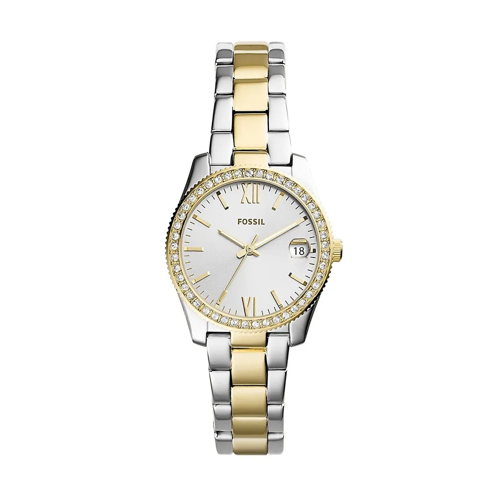 Women's Scarlette Mini Three-hand Date, Two-tone Stainless Steel Watch