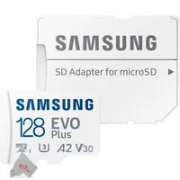 Evo Plus Microsd 128gb, 130mbs Memory Card With Adapter
