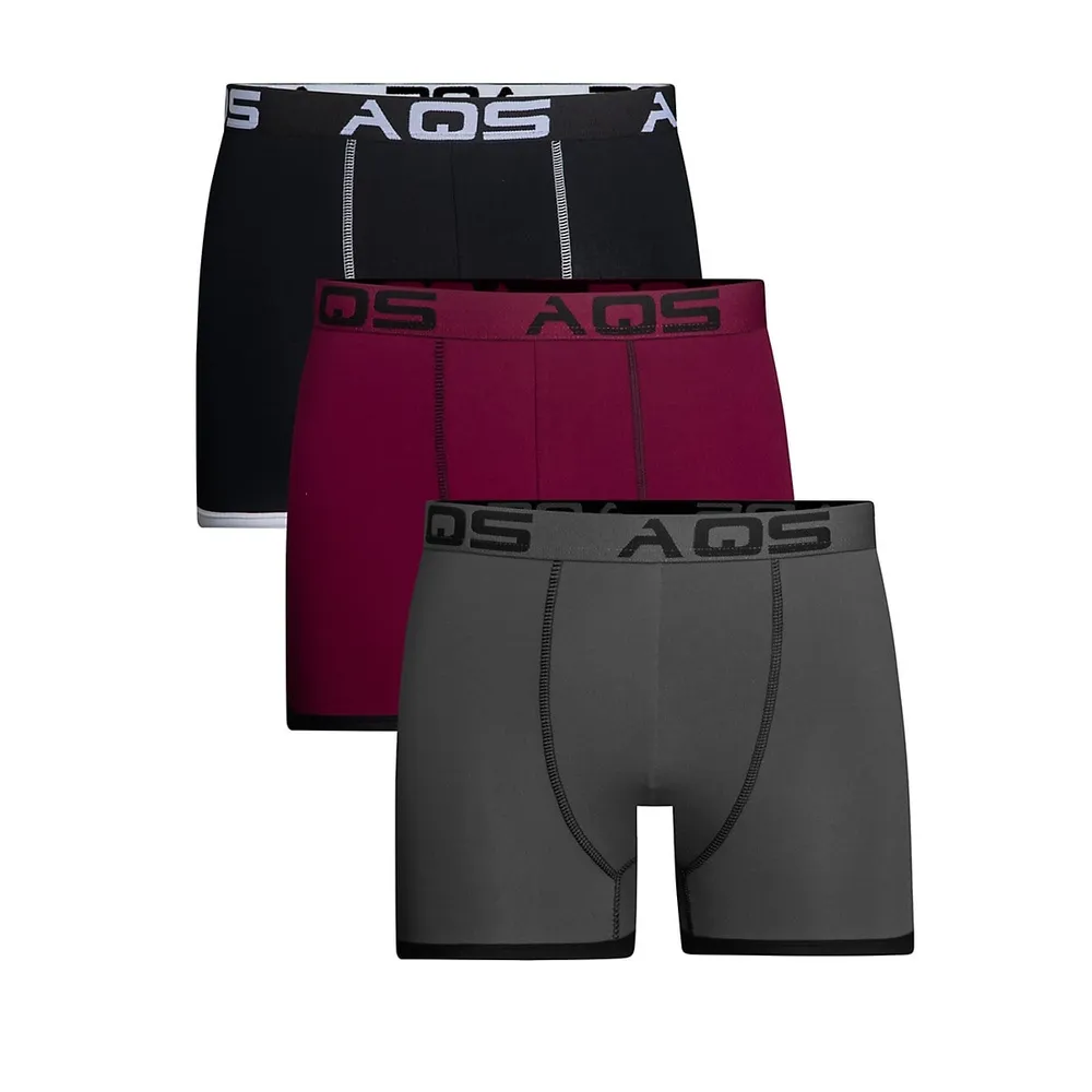 AQS Mens Fitted Boxer Briefs With Thread