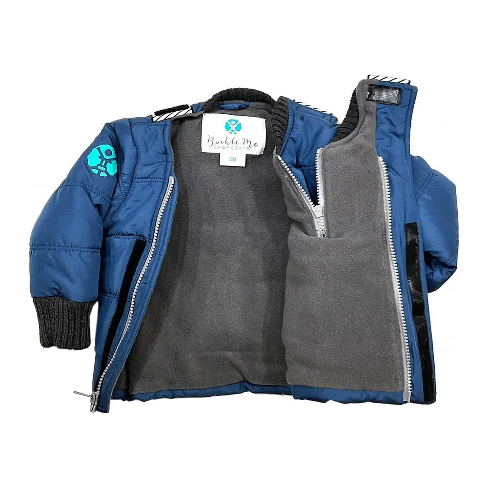 Toasty Car Seat Coat - 6 / Deepest of Oceans by Buckle Me Baby Coats