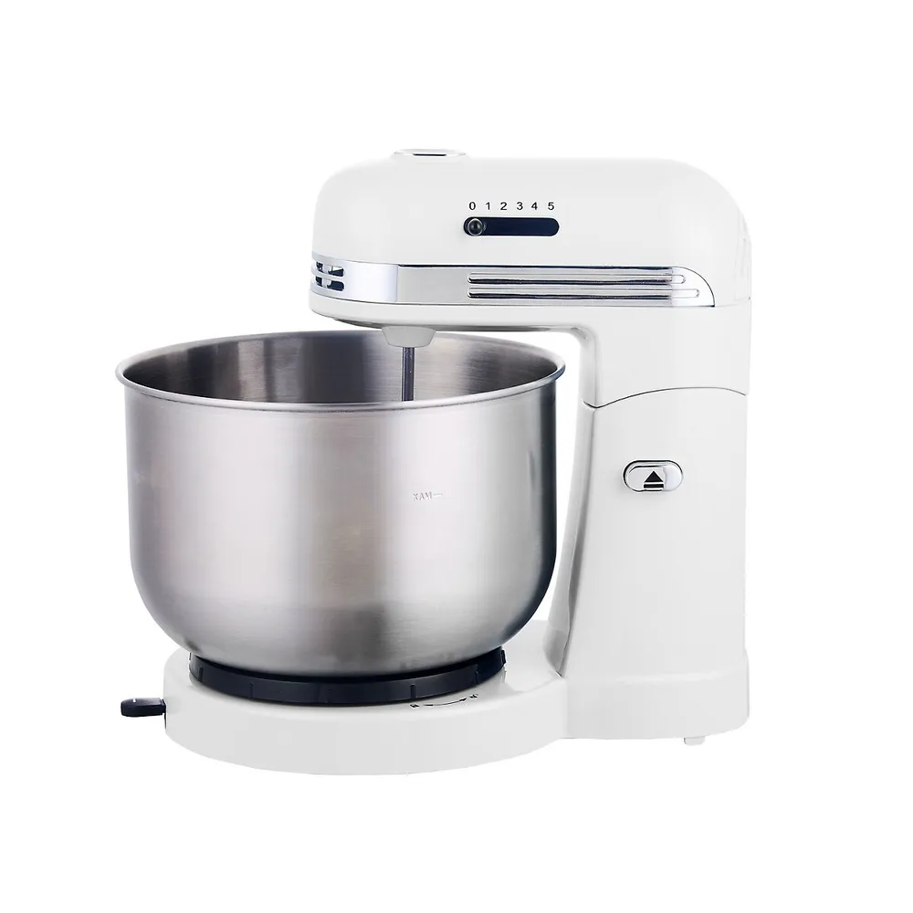 Brentwood Sm-1162w 5-speed Stand Mixer With 3.5 Quart Stainless Steel Mixing Bowl, White