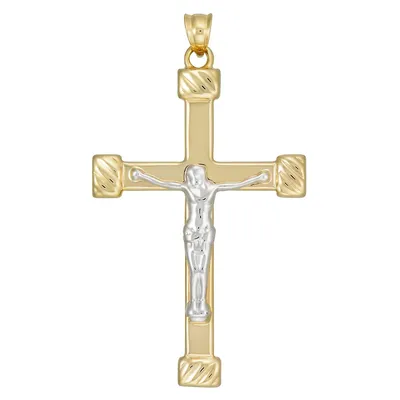 10kt Cross Two-tone Necklace