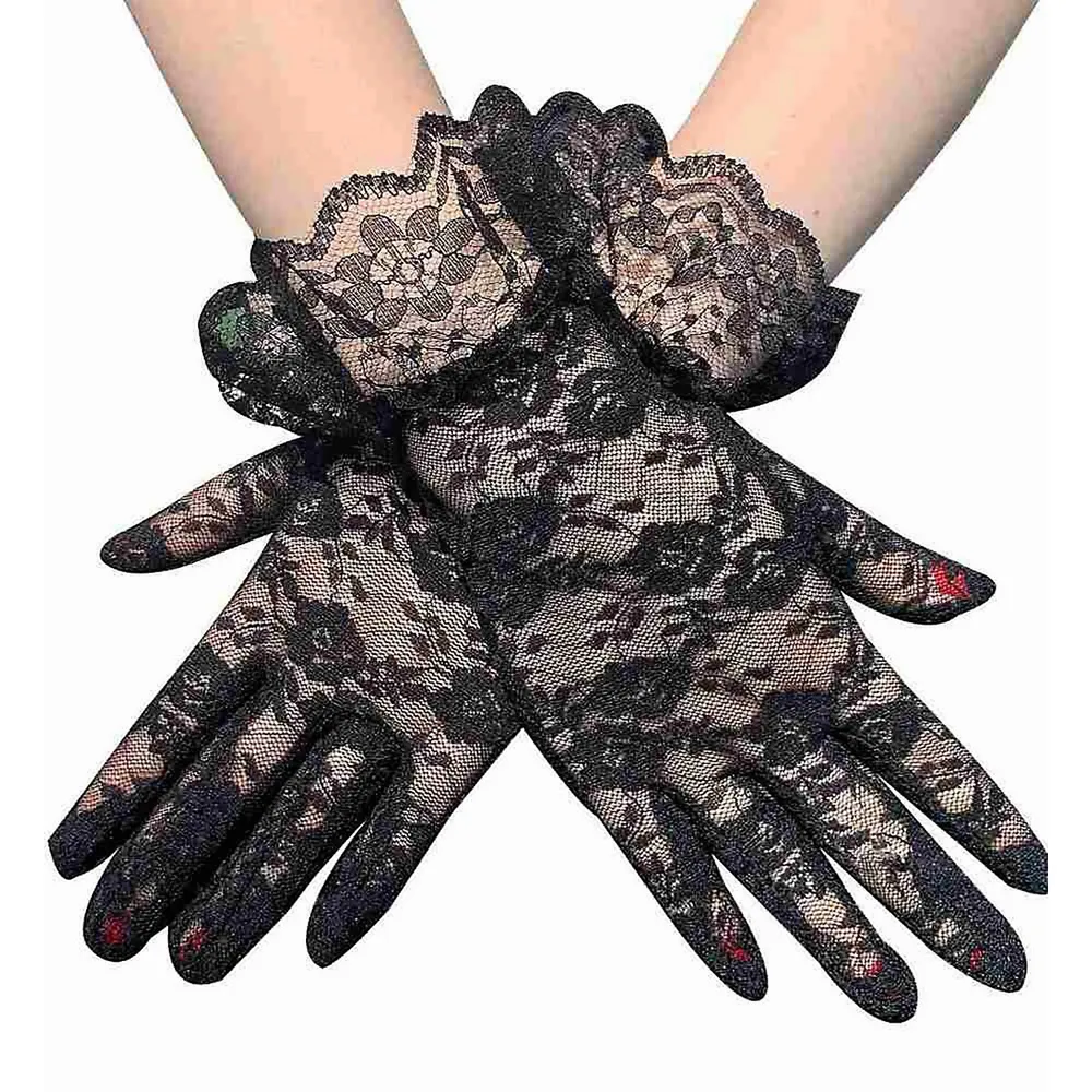 Lady Black Lace Gloves