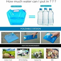 5 Collapsible Water Container Outdoor Hiking Fishing Camping Water Storage Bag