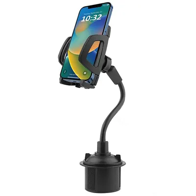 Universal Phone Holder With Rotating Head, For Car Cup Holder