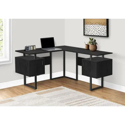 Computer Desk, Home Office, Corner, Storage, 58"l, L Shape, Work, Laptop, Contemporary
