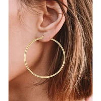 18kt Gold Plated Plain Hoop Earring