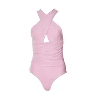 Ruched Keyhole One-Piece Swimsuit